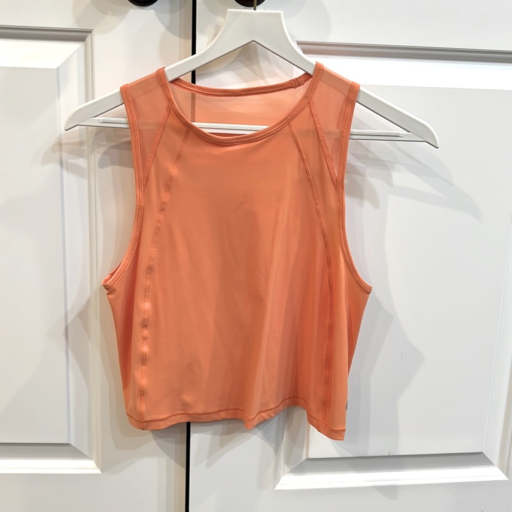 Lululemon Sculpt Cropped Tank, Golden Apricot - Size 2